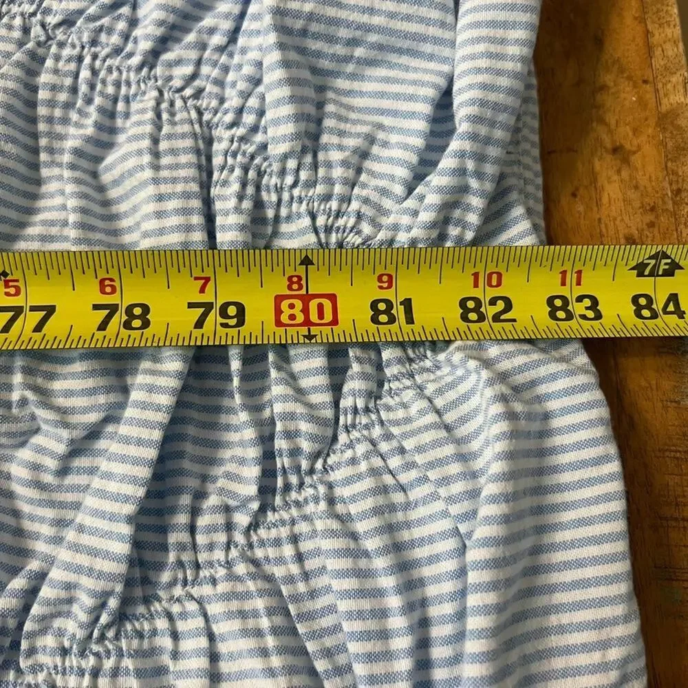 Unbranded Blue Striped Cotton Bedspread Comforter Quilted 68